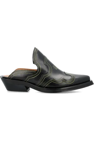 Ganni Dames, Schoenen, Zwart, Maat: 35 EU Leer