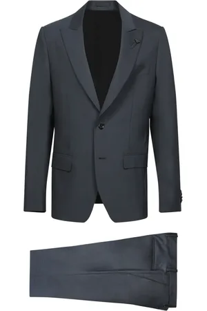 LARDINI Heren, Pakken, Blauw, Maat: 2XL Leer