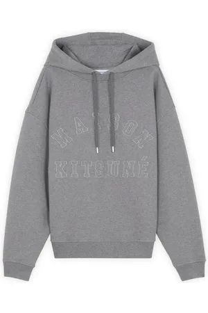 Maison Kitsuné Heren, Sweatshirts & Hoodies, Grijs, Maat: L Katoen