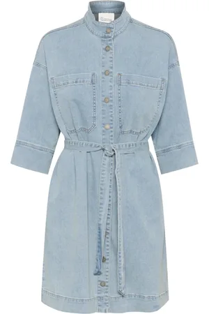 My Essential Wardrobe Dames, Jurken, Blauw, Maat: L Katoen