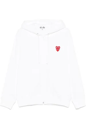 Comme des Garçons Heren, Sweatshirts & Hoodies, Wit, Maat: L Katoen