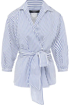 Max Mara Dames, Blouses & Shirts, Blauw, Maat: 2XS Katoen