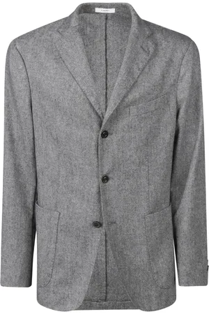 Boglioli Heren, Jassen, Grijs, Maat: XS Wol