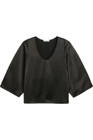 By Malene Birger Dames, Blouses & Shirts, Zwart, Maat: S Poliester