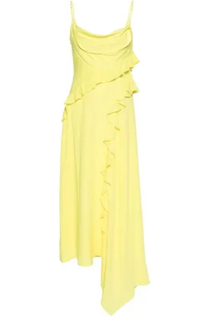 Msgm Dames, Jurken, Geel, Maat: 2XS Zijde