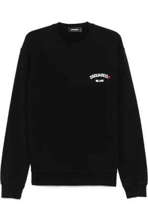 Dsquared2 Heren, Sweatshirts & Hoodies, Zwart, Maat: L Katoen