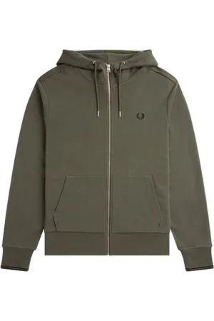 Fred Perry Heren, Sweatshirts & Hoodies, Groen, Maat: S Katoen