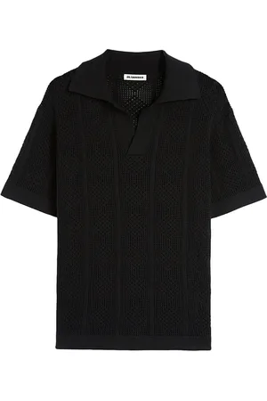 Jil Sander Heren, Tops, Zwart, Maat: M Katoen