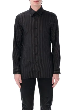 Tom Ford Heren, Overhemden, Zwart, Maat: XL Zijde