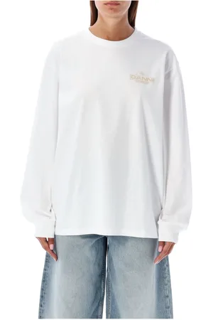 Ganni Dames, Truien, Wit, Maat: S Jersey