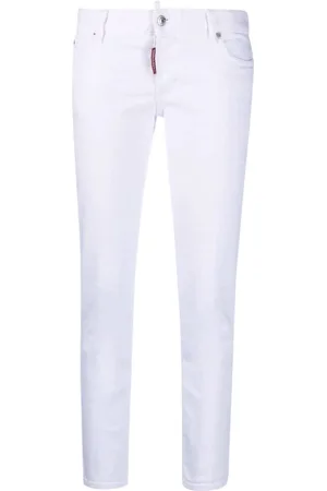Dsquared2 Dames, Broeken, Wit, Maat: 2XS Katoen