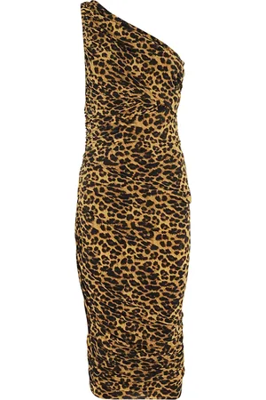 Norma Kamali Dames, Jurken, Bruin, Maat: XS Spandex