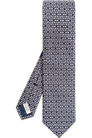 Salvatore Ferragamo Heren, Accessoires, Grijs, Maat: ONE Size Zijde