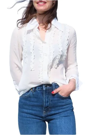 Masons Dames, Blouses & Shirts, Wit, Maat: XS Viscose