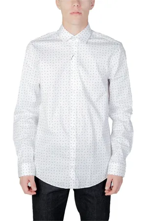 Calvin Klein Heren, Overhemden, Wit, Maat: XL Katoen
