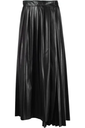 Msgm Dames, Rokken, Zwart, Maat: XS Leer