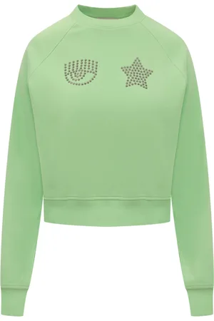 Chiara Ferragni Dames, Sweatshirts & Hoodies, Groen, Maat: S Katoen