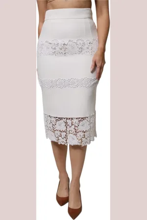 Dolce & Gabbana Dames, Rokken, Wit, Maat: S Katoen