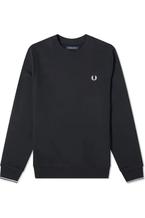 Fred Perry Heren, Sweatshirts & Hoodies, Blauw, Maat: S Katoen