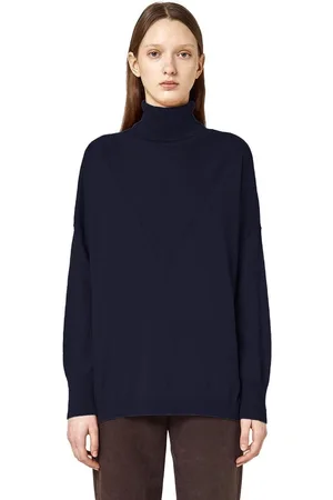 ALPHA STUDIO Dames, Truien, Blauw, Maat: L Zijde