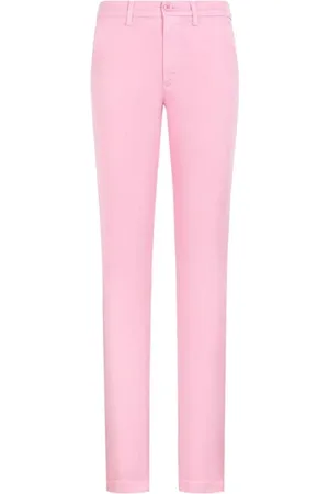 Roberto Cavalli Dames, Broeken, Roze, Maat: W32 Katoen