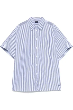 FAY Dames, Blouses & Shirts, Blauw, Maat: L Katoen
