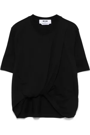 Msgm Dames, Tops, Zwart, Maat: XS Katoen
