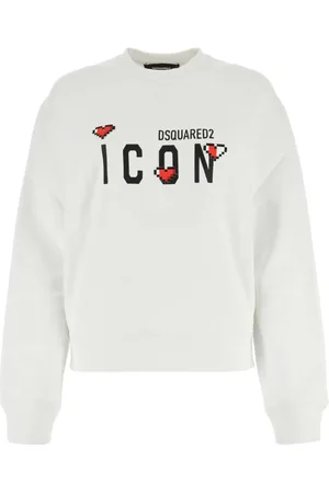 Dsquared2 Dames, Sweatshirts & Hoodies, Wit, Maat: S Katoen