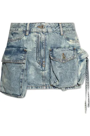 The Attico Dames, Rokken, Blauw, Maat: W27 Denim
