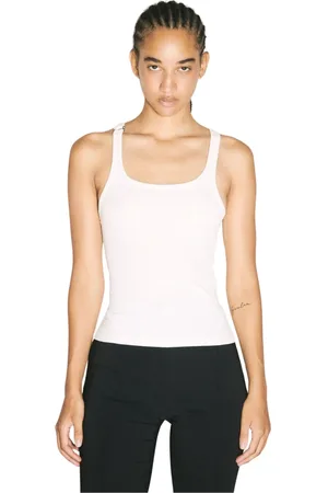 MUGLER Dames, Tops, Wit, Maat: M Katoen