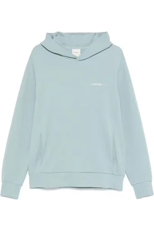 Calvin Klein Heren, Sweatshirts & Hoodies, Blauw, Maat: L Katoen