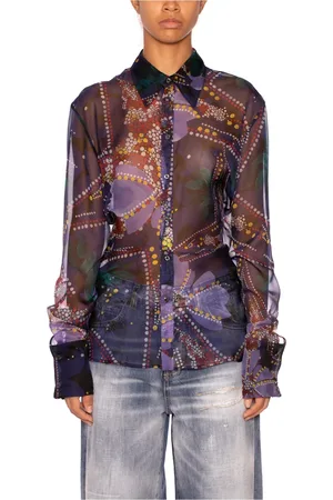 Dsquared2 Dames, Blouses & Shirts, Blauw, Maat: XS