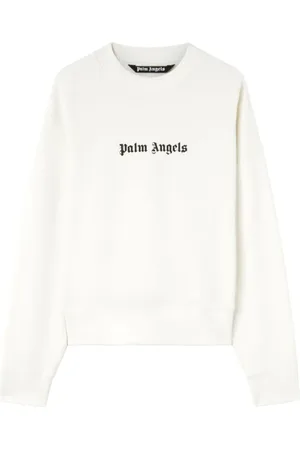 Palm Angels Heren, Sweatshirts & Hoodies, Wit, Maat: M Katoen