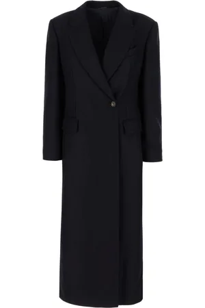 Brunello Cucinelli Dames, Mantels, Blauw, Maat: L Zijde