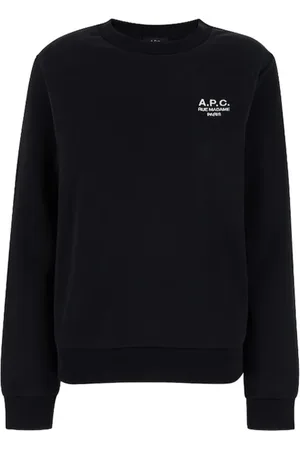 A.P.C. Heren, Sweatshirts & Hoodies, Zwart, Maat: S Katoen