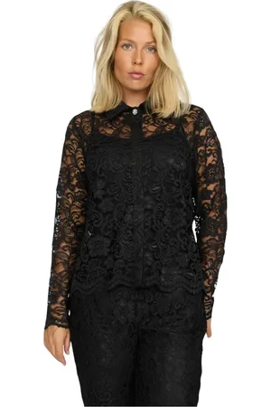 2-Biz Dames, Blouses & Shirts, Zwart, Maat: L Poliester