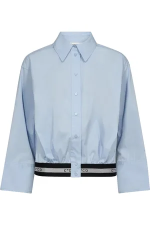 Co`Couture Dames, Blouses & Shirts, Blauw, Maat: XL Katoen