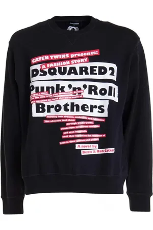 Dsquared2 Heren, Sweatshirts & Hoodies, Zwart, Maat: XS Katoen