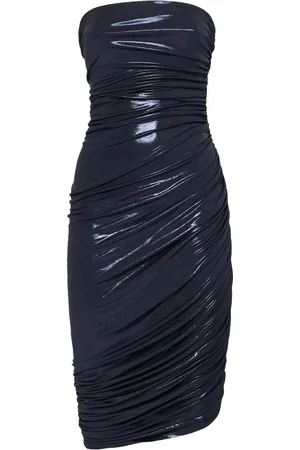 Norma Kamali Dames, Jurken, Blauw, Maat: XS Poliester