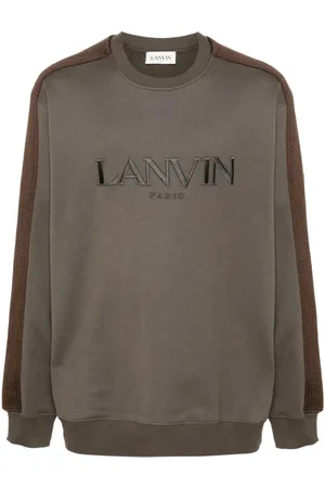 Lanvin Heren, Sweatshirts & Hoodies, Bruin, Maat: L Katoen