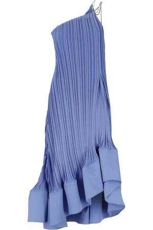 Lanvin Dames, Jurken, Blauw, Maat: XS Zijde