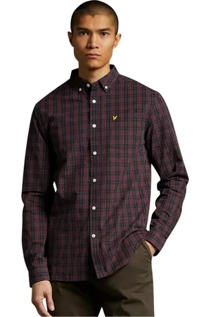 Lyle & Scott Heren, Overhemden, Rood, Maat: S Katoen
