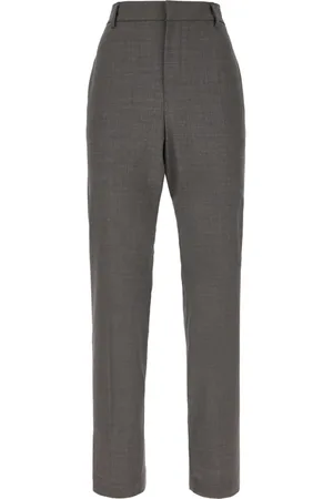Brunello Cucinelli Dames, Broeken, Grijs, Maat: L Wol