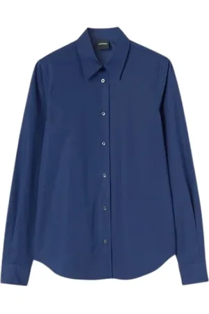 Aspesi Dames, Blouses & Shirts, Blauw, Maat: 2XS Katoen