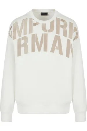 Emporio Armani Heren, Sweatshirts & Hoodies, Wit, Maat: L Jersey