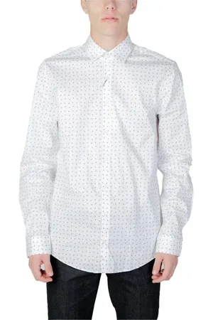 Calvin Klein Heren, Overhemden, Wit, Maat: L Katoen