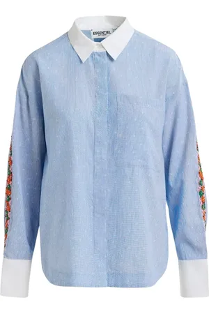 Essentiel Antwerp Dames, Blouses & Shirts, Blauw, Maat: XS