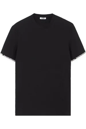 Msgm Heren, Tops, Zwart, Maat: S Katoen