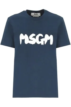 Msgm Dames, Tops, Blauw, Maat: L Katoen