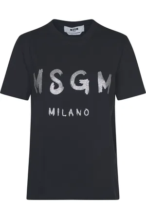Msgm Dames, Tops, Zwart, Maat: M Katoen